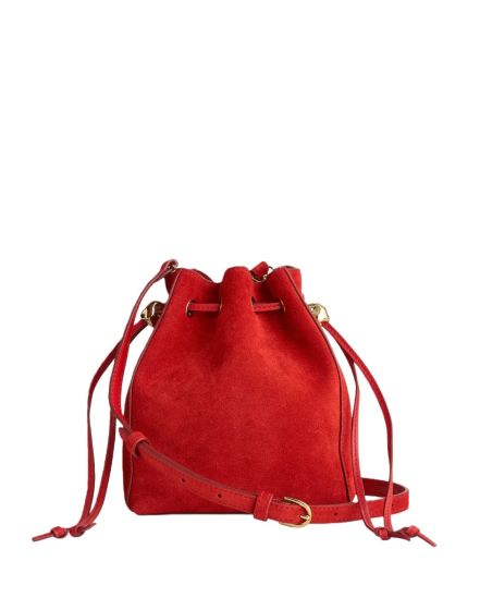 The Mini Drawstring Crossbody Bucket Bag