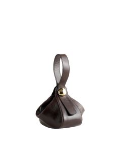 The Sculpted Metal Wristlet Bag